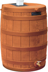 Good Ideas Rain Wizard 50 Gallon Plastic Outdoor Home Rain Barrel Water Storage Collector