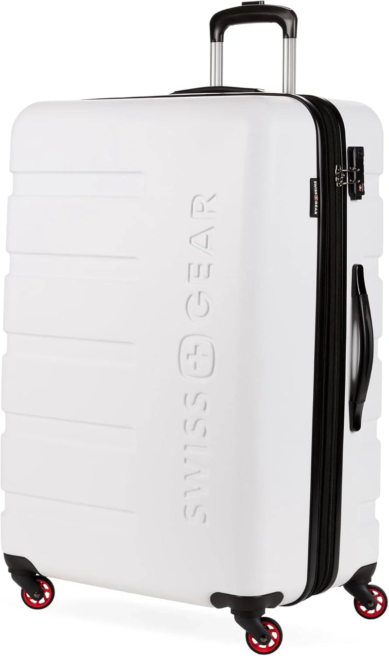 Expandable suitcase with rotating wheels, black A1820