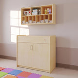 Foundations Wall- Mounted Diaper Organizer for Daycares, 3 Large & 8 Small Storage Compartments, Wood Construction, Maximum Durability