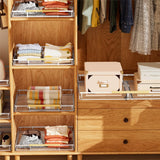 Adjustable sliding cabinet shelves, 3 pieces. Large drawer-style cabinet storage box, storage organizer under the kitchen sink. Bottom-mounted baskets, suitable for kitchens and bathrooms.