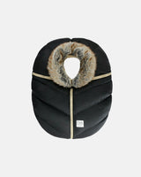 Car Seat Cocoon Black Faux Fur