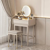 Makeup Vanity Desk with Drawers with Cushioned Stool Modern Vanity Desk Bedroom Vanity Set with Detachable Mirror and Makeup Box for Bedroom Girls Women