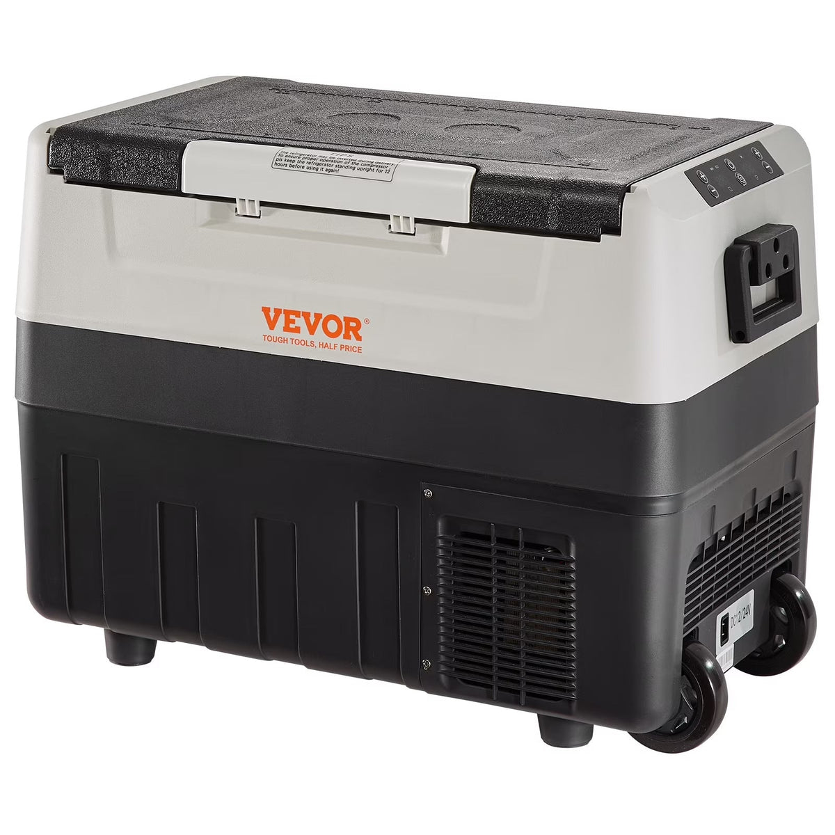 VEVOR Car Refrigerator 48Qt, Dual Zone Car Fridge Freezer12/24V DC 110-240V AC Electric Compressor Cooler for Truck Vehicle RV