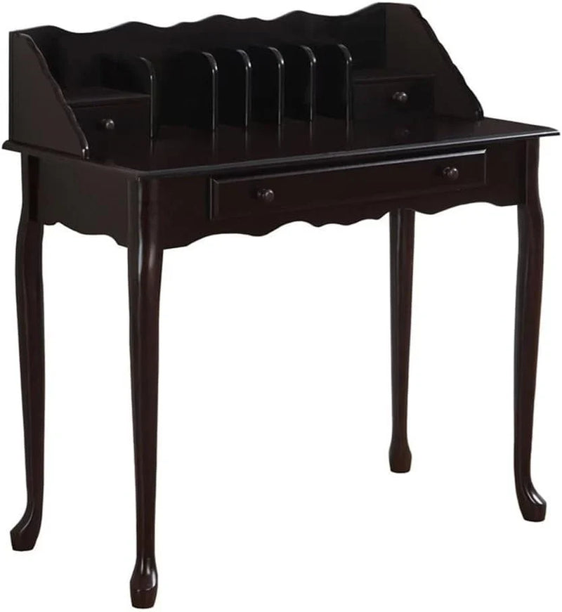 Traditional office desk, made of solid wood, dark cherry wood color, 36 inches in length L5457
