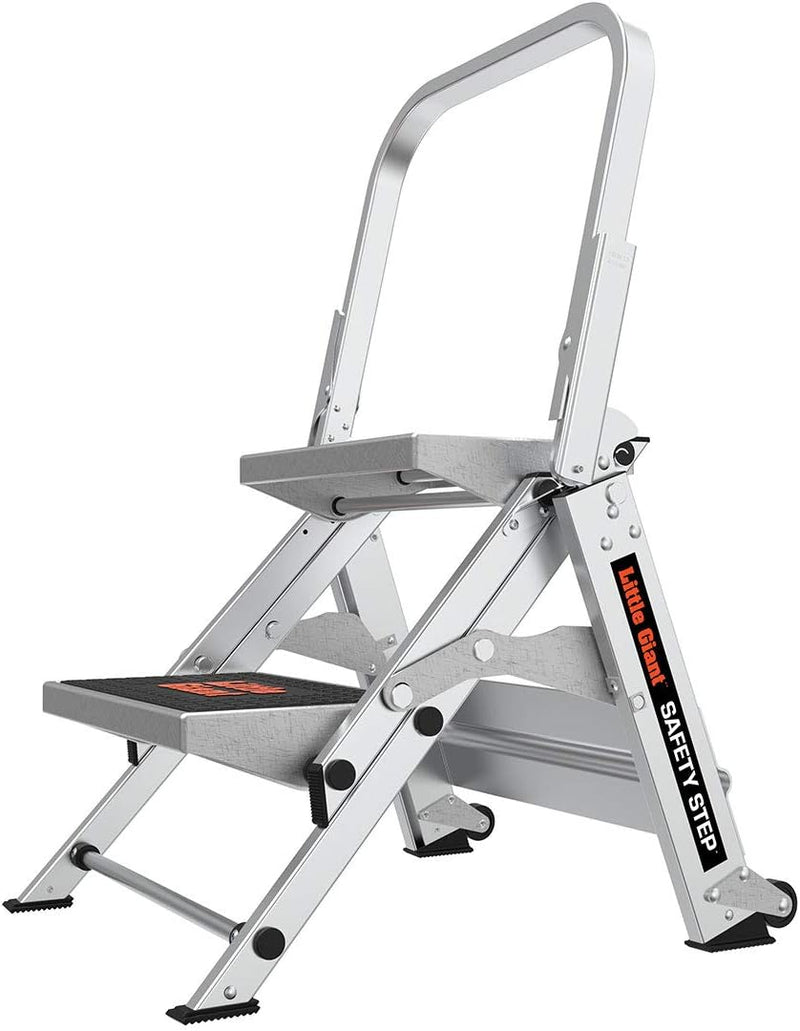 Ladder, Safety Step, Three-step Design, 3 feet high, Footrest, Aluminum, Type 1A, Load Capacity 300 pounds V1104