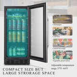 Lanbo 76 Cans Under Counter Compressor Beverage Cooler Refrigerator, 15 inch Width