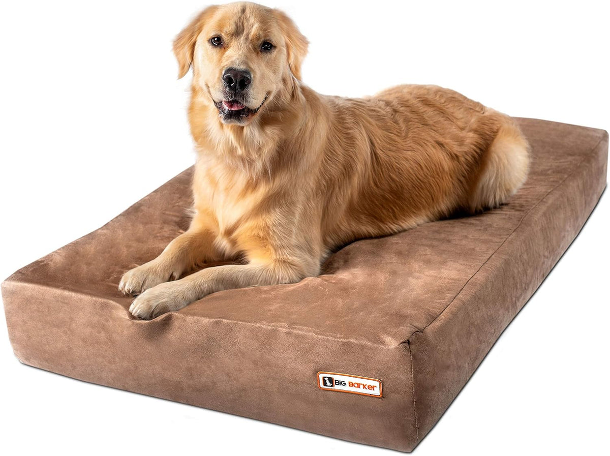Fashion oversized dog bed (XL size, dark gray) - Thickness 7 inches, soft and comfortable, ergonomic cushion - Oversized dog bed - Durable and washable microfiber cover