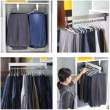 Floor-Standing Solid Wood Rotating Coat Rack，Adjustable Steel Clothes Rail - Extendable 30-80cm Garment Organizer for Closet Storage, Heavy-Duty 25kg Load Capacity, Space-Saving Hanger Rack