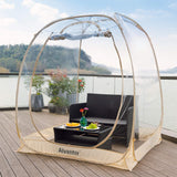 Pop-up bubble tent - Large extra-large rainproof shelter - Warm camping tent - Winter tent - Light gray