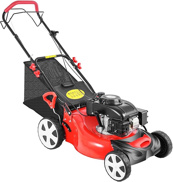 Self Propelled Gas Lawn Mower, 20-Inch 140cc OHV Engine 3-in-1 Gas Mower,Adjustable Cutting Height for Sports Fields, Community Greening, Municipal Greening Z4444