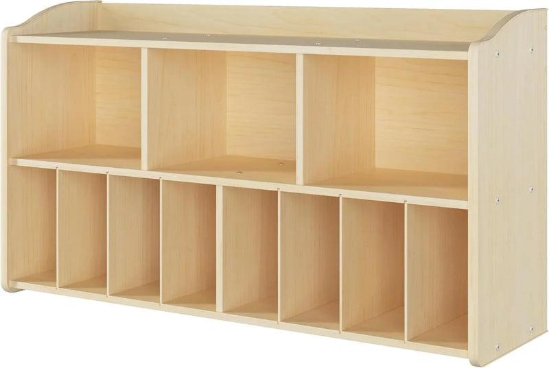 Foundations Wall- Mounted Diaper Organizer for Daycares, 3 Large & 8 Small Storage Compartments, Wood Construction, Maximum Durability V5887