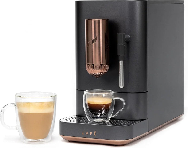 Automatic coffee grinder coffee machine, built-in milk frother, adjustable coffee bean grinder, one-button brewing function H4457