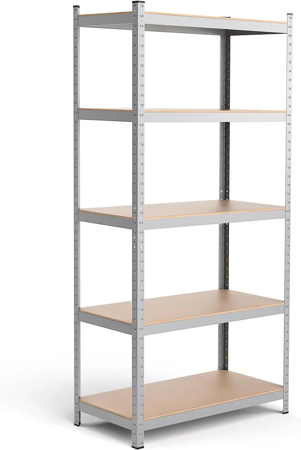 Five-tier storage rack 2920 pounds Heavy-duty shelf Adjustable boltless storage rack Suitable for storage area storage rooms 108 inches wide x 18 inches deep x 72 inches high