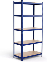 Five-tier storage rack 2920 pounds Heavy-duty shelf Adjustable boltless storage rack Suitable for storage area storage rooms 108 inches wide x 18 inches deep x 72 inches high