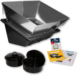 Dual Sport Solar Oven, Black, Portable Outdoor Cooking System with Reflectors, 27x17x12 Inch, 6.8 Qt Capacity, Includes 2 Pots, Thermometer, Wapi, Cookbook, and Instruction Manual