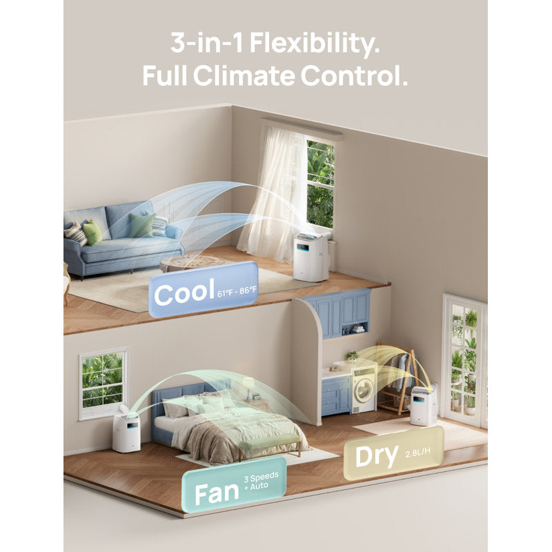 DR-HAC012S 8,000 BTU Smart Portable Air Conditioner – White