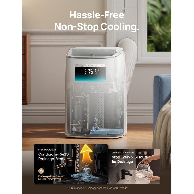 DR-HAC012S 8,000 BTU Smart Portable Air Conditioner – White