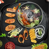 Hot Pot Barbecue Integrated Pot Home Smokeless Electric Barbecue Pan Roaster Electric Grill Kitchen Appliances