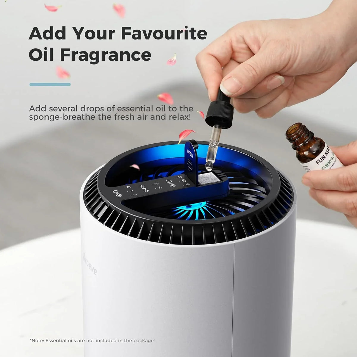 Bedroom household air purifier, with three layers of filters, capable of filtering smoke, pollen, allergens, pet dander and odors. The sleep mode helps improve sleep quality. Energy-saving design. Three wind speeds available. Suitable for offices, do