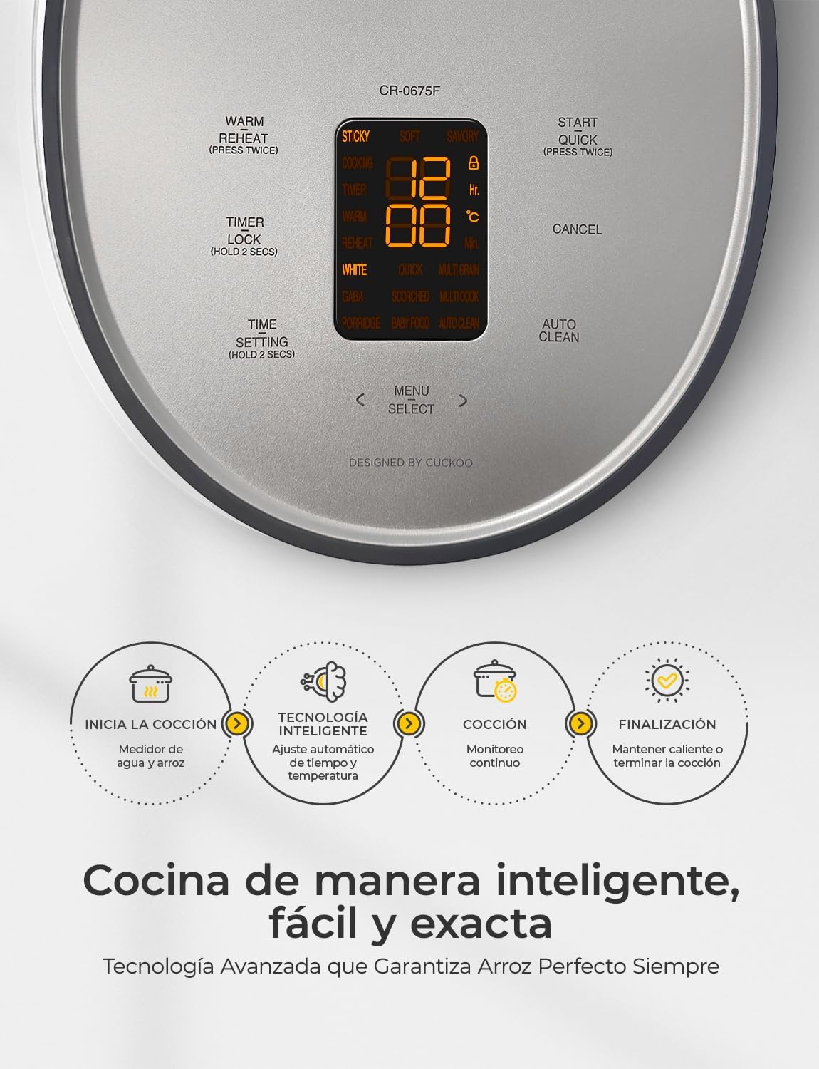Electric rice cooker with 6-cup capacity (uncooked) / 12-cup capacity (cooked), modern fuzzy logic control, featuring timer function and insulation setting, compact model, multi-functional steamer, non-stick inner liner, gray exterior.