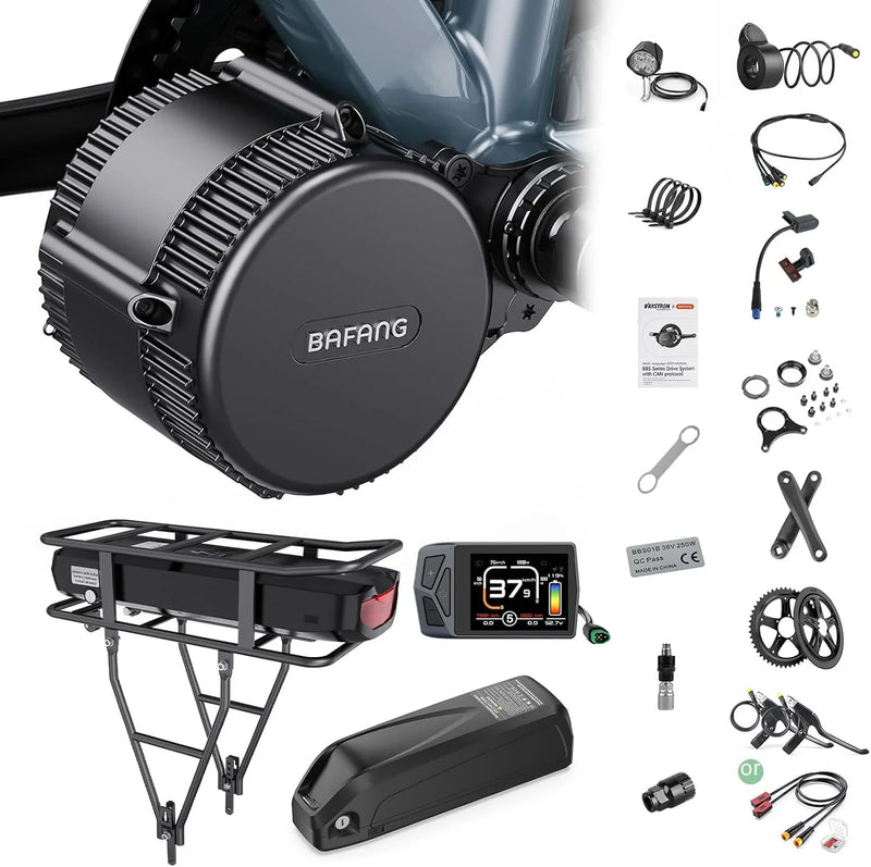 750W to 1000W Center Drive Kit 48V/52V BBS02B CAN Electric Bicycle Conversion Kit Suitable for electric bicycles with 68-73 mm mountain bikes or road bikes. Includes electric bicycle display screen and battery (optional) R7526