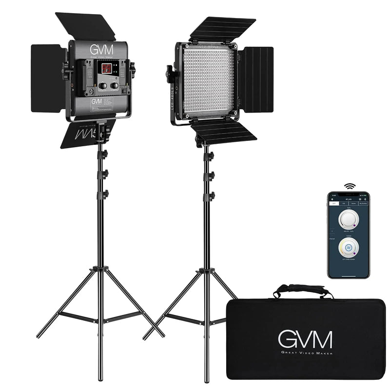 2 Pack LED Video Lighting Kits with APP Control P2860