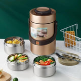 Portable Large Capacity Vacuum Insulation Bento Lunch Box Leak-Proof Food Storage Container Outdoor