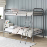 DHP Dusty Twin Over Full Metal Bunk Bed, Off White