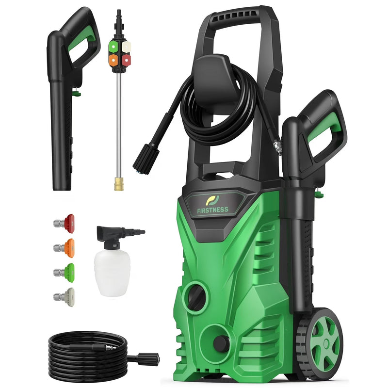Firstness Pressure Washer 3500 PSI, Electric Power Washer w/ 26 ft Hose, 4 Quick Connect Nozzles, High Pressure Cleaning Machine with Foam Cannon,... S100