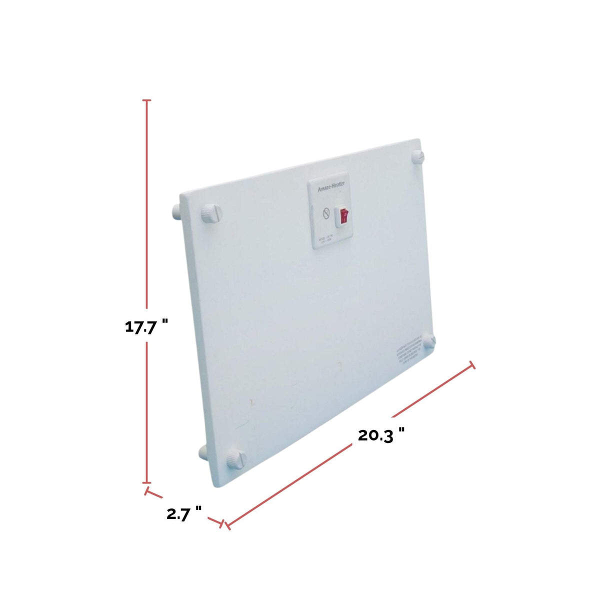 Ceramic Electric Heater with Standard Mounting, 100W, White