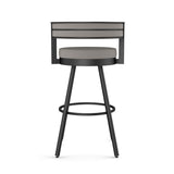 Eller Swivel Counter Stool with Padded Backrest, Multiple Colours, 26-in