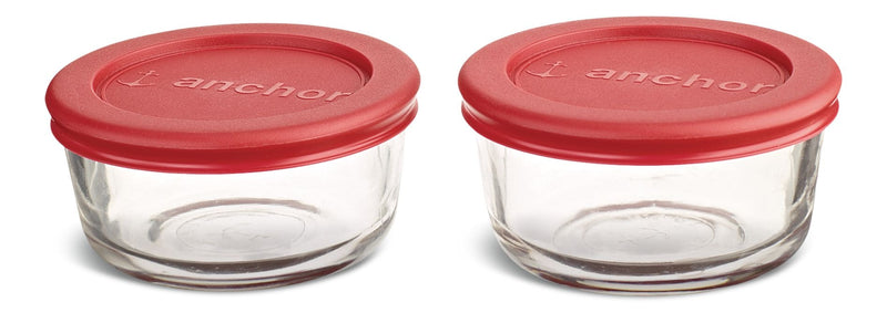 Glass Storage Container Set with Lids, 2 Count E9225
