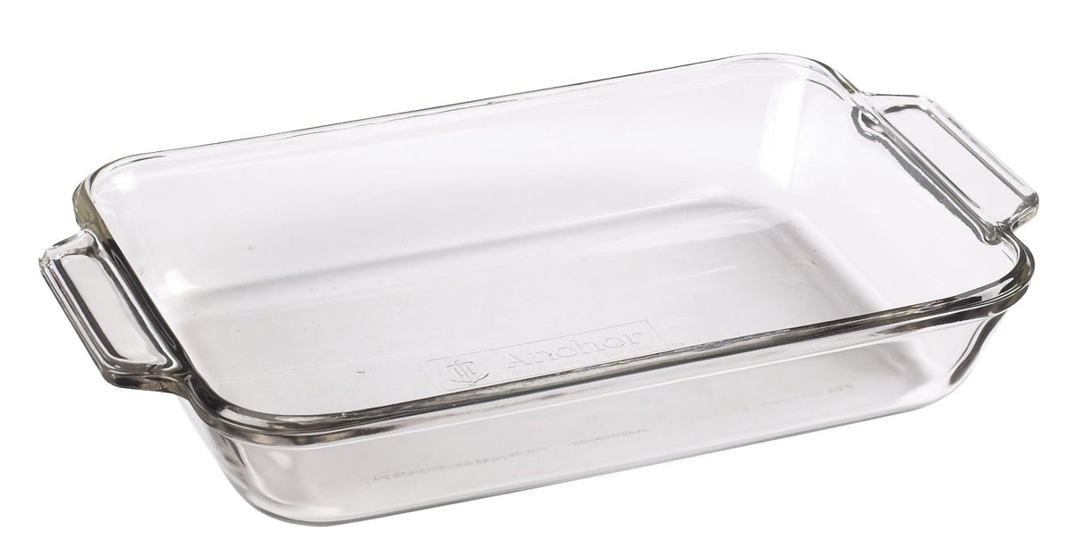 Glass Rectangular Utility Dish, 2-L