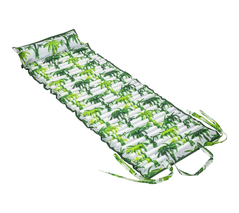 Aqua Inflatable/Foam Fold-and-Go Travel Pool Float/Lounger, Tropical, 71 x 27-in Q9397