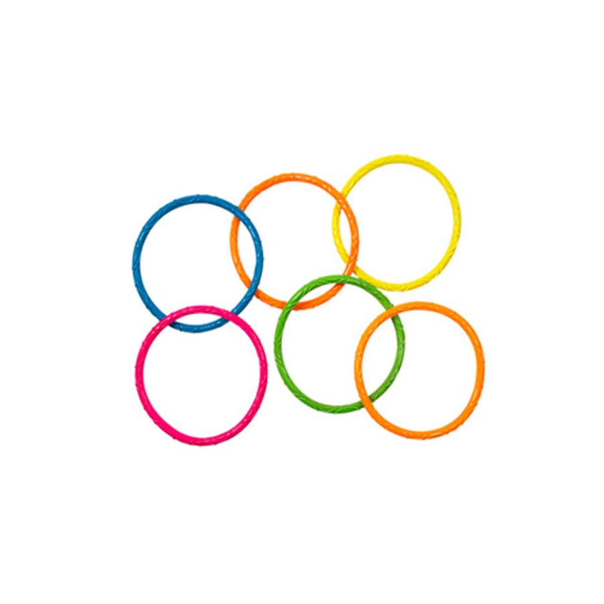 Multi-Coloured Neon Dive Rings, 6-pcs, Ages 5+