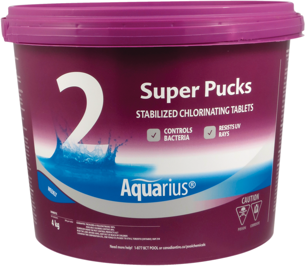 Aquarius Super Pucks Water Stabilized Chlorinating Tablets, 4-kg