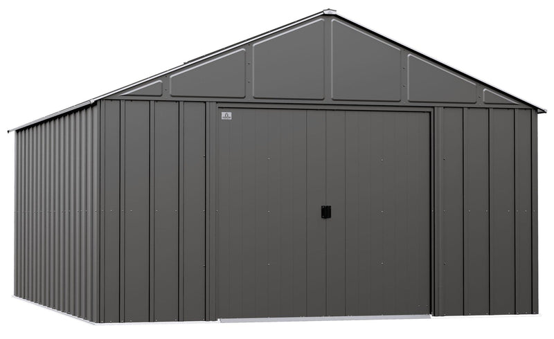 Classic 12x14-ft Charcoal Corrosion-Resistant Metal Shed G410