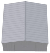 Arrow Classic 14x14-ft Flute Grey Corrosion-Resistant Steel Shed