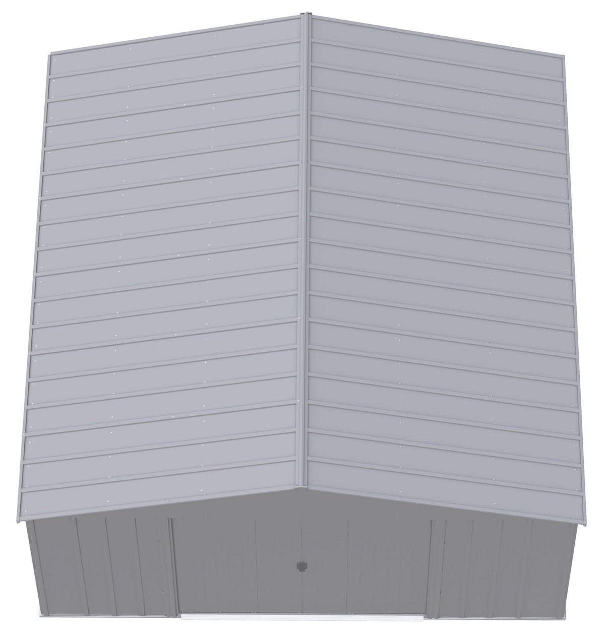 Arrow Classic 14x14-ft Flute Grey Corrosion-Resistant Steel Shed