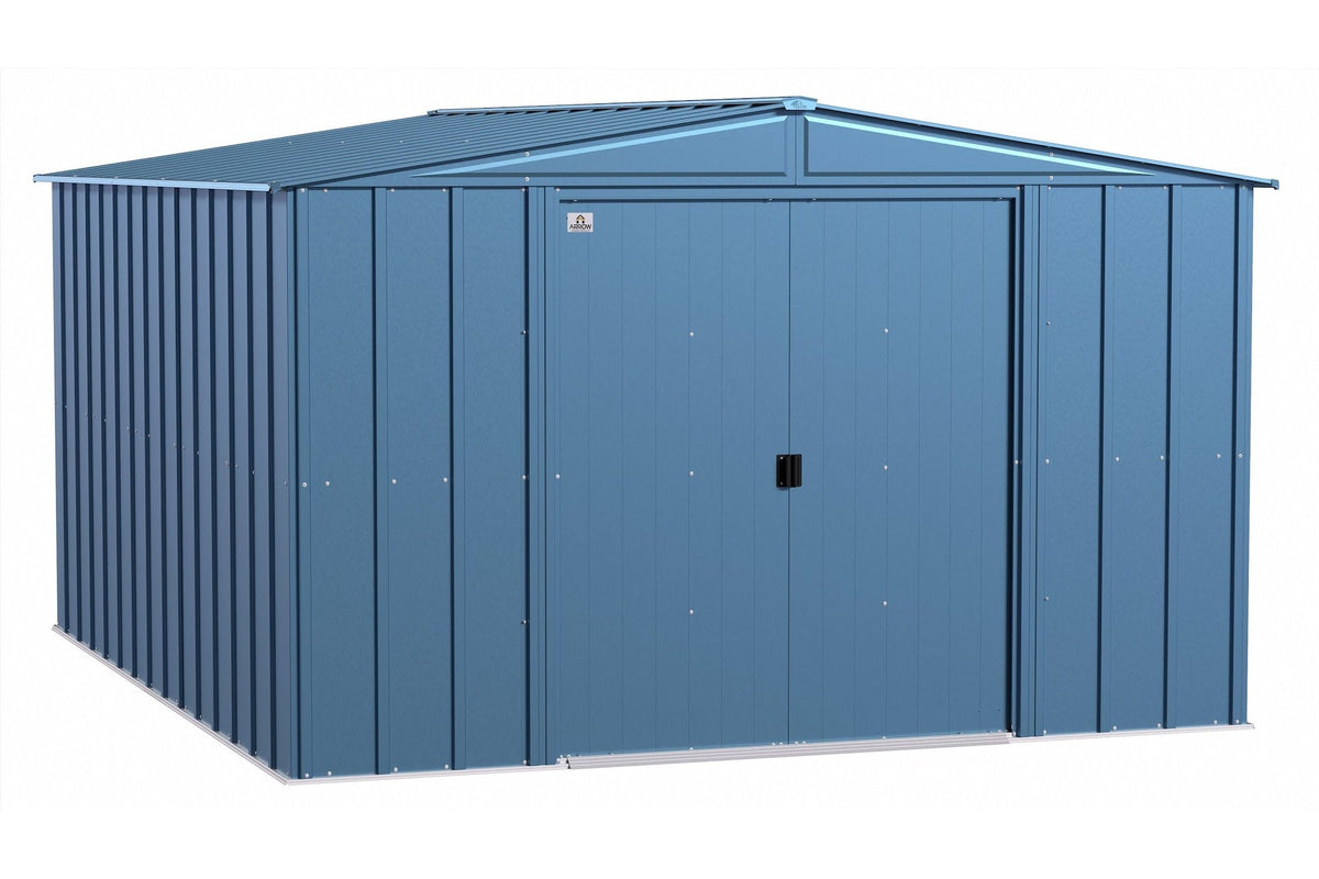 Arrow Classic Galvanized Steel Storage Shed, Blue Grey, 10-ft x 12-ft