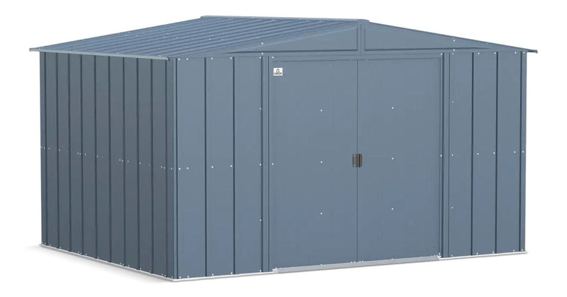 Classic Galvanized Steel Storage Shed, Blue Grey, 10-ft x 8-ft R6550