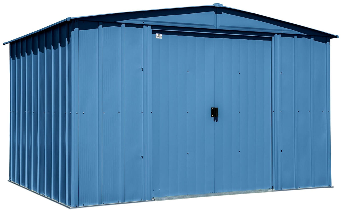 Arrow Classic Galvanized Steel Storage Shed, Blue Grey, 10-ft x 8-ft