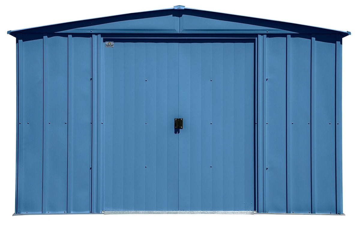 Arrow Classic Galvanized Steel Storage Shed, Blue Grey, 10-ft x 8-ft