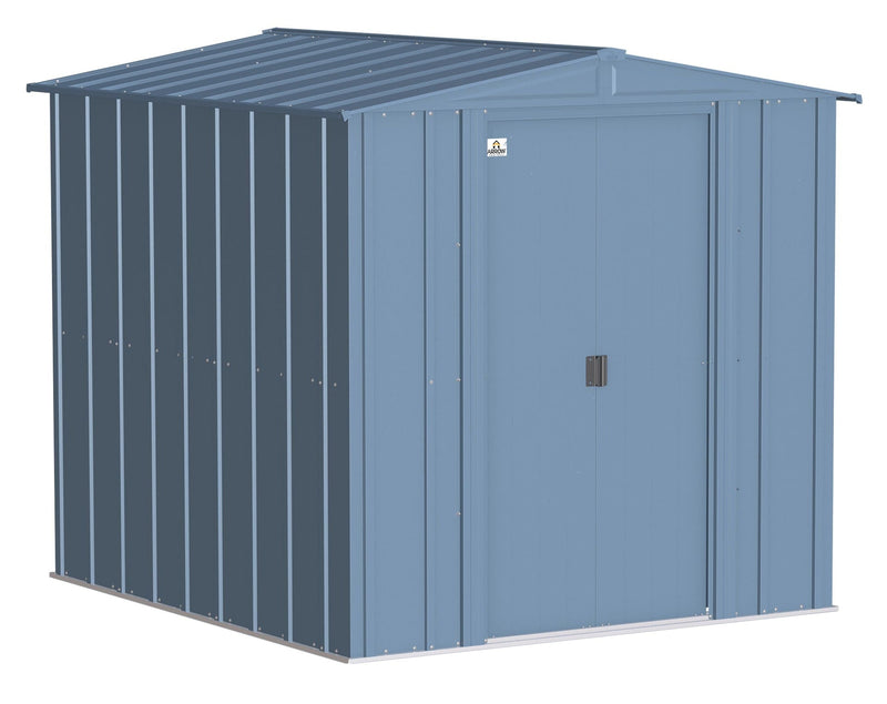 Classic Galvanized Steel Storage Shed, Blue Grey, 6-ft x 7-ft L9359