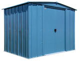 Arrow Classic Galvanized Steel Storage Shed, Blue Grey, 8-ft x 6-ft