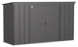 Arrow Classic Galvanized Steel Storage Shed, Charcoal, 10-ft x 4-ft