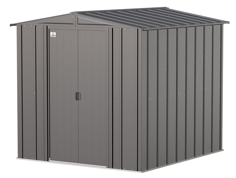 Classic Galvanized Steel Storage Shed, Charcoal, 6-ft x 7-ft F4936