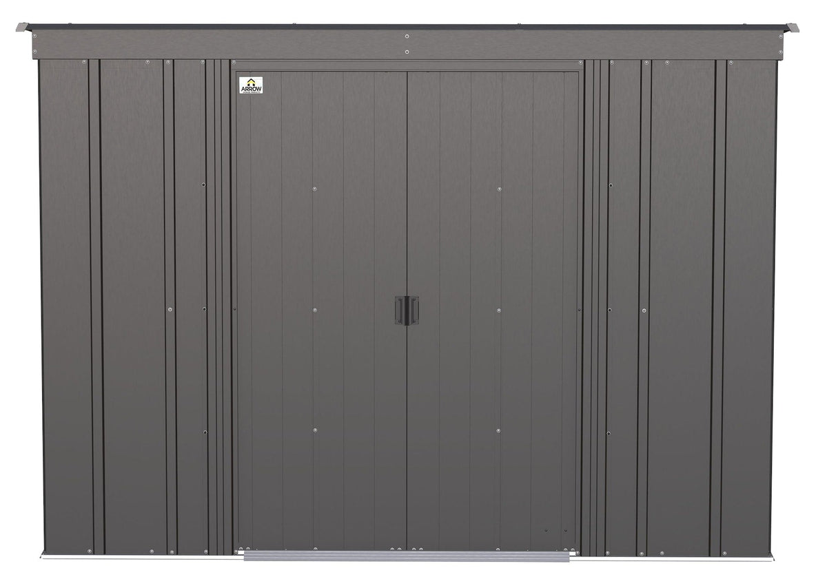 Arrow Classic Galvanized Steel Storage Shed, Charcoal, 8-ft x 4-ft