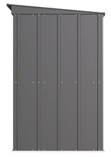 Arrow Classic Galvanized Steel Storage Shed, Charcoal, 8-ft x 4-ft