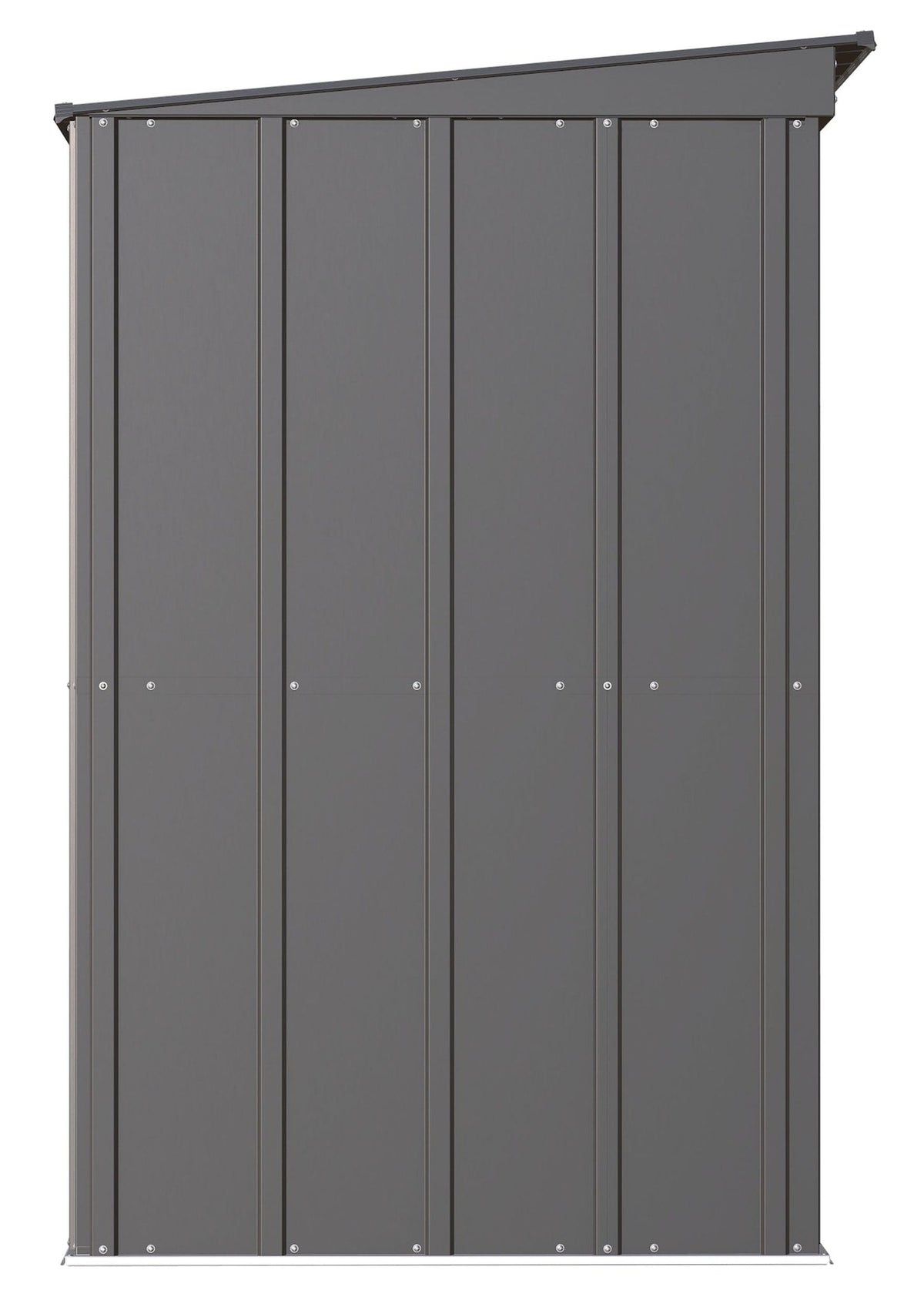 Arrow Classic Galvanized Steel Storage Shed, Charcoal, 8-ft x 4-ft